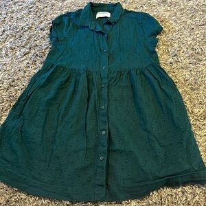 Old Navy Short-Sleeve Textured Clip-Dot Shirt Dress for Girls